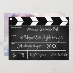 Invitación Foto del partido de graduación de películas de Hol