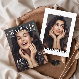 Invitación Foto del Partido de Graduación de Periódico de Rev