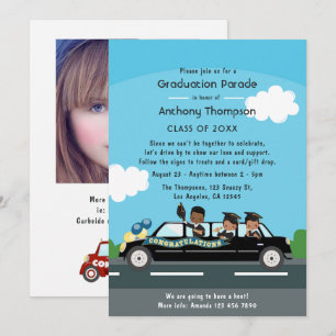 Invitación Foto Del Partido De Graduación Para Niños