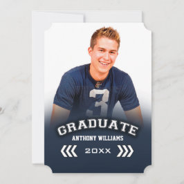 Invitación Foto del partido personalizado de graduación fotog