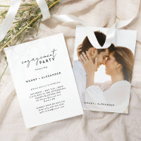 Foto del partido White Modern Script Engagement