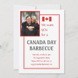 Invitación FOTO DEL Personalizable DE BARBACOA DEL DÍA DE CAN