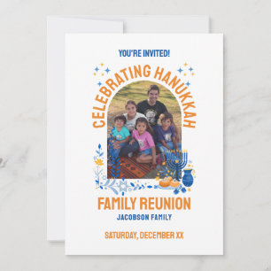 Invitación Foto del Personalizable de REUNIÓN FAMILIAR HANUKK