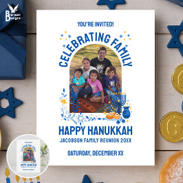 Invitación Foto del Personalizable de REUNIÓN FAMILIAR HANUKK