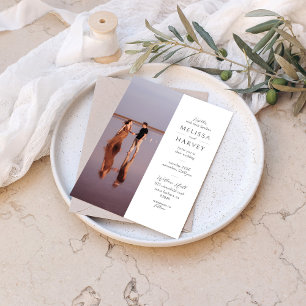 Invitación Foto del Personalizado de la pareja Boda de letr