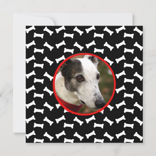 Invitación Foto del Personalizado del cumpleaños del perro (Anverso)