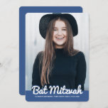 Invitación Foto del Personalizado moderno Bat Mitzvah<br><div class="desc">Este diseño está compuesto por un guion cursivo juguetón contrarrestado por una simple tipografía de san serif. Este diseño es moderno y sencillo. Agregar imagen de foto.

Disponible aquí:http://www.zazzle.com/store/selectpartysupplies</div>