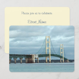Invitación Foto del puente Michigan Mackinac