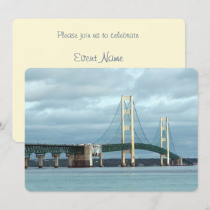 Invitación Foto del puente Michigan Mackinac