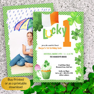 Invitación Foto del retrato de Lucky One St Patricks