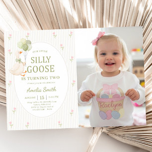 Invitación Foto del segundo cumpleaños de nuestro pequeño gan
