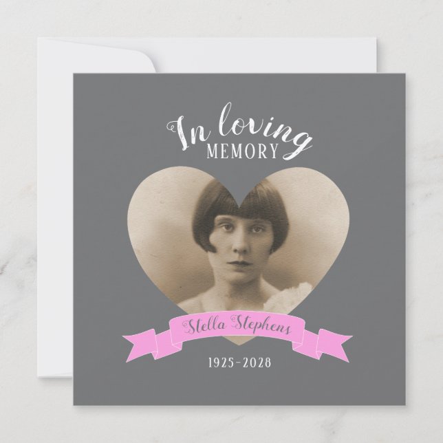 Invitación Foto del servicio de conmemoración de las invitaci (Anverso)