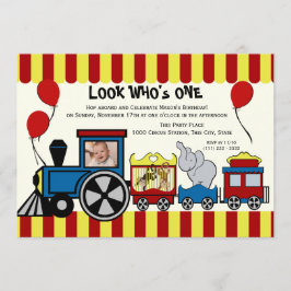Invitación Foto del tren Circus