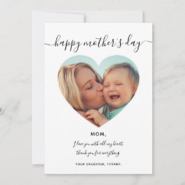 Invitación Foto dentro del marco del corazón Día de la Madre 