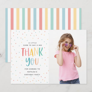 Invitación foto divertida arcoíris descargable gracias colori