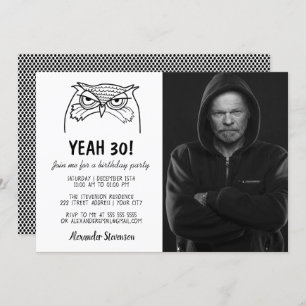 Invitación Foto divertida de cumpleaños número 30