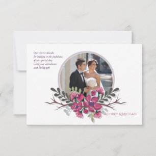 Invitación Foto Dogwood Gracias Notecard