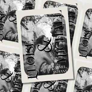 Invitación Foto dramática moderna Salven la fecha