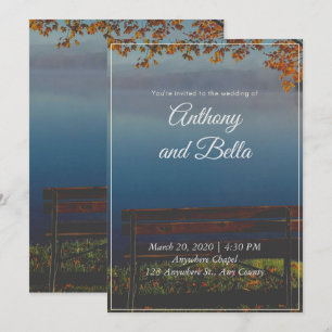 Invitación Foto Earthy Modern Background Fall Wedding