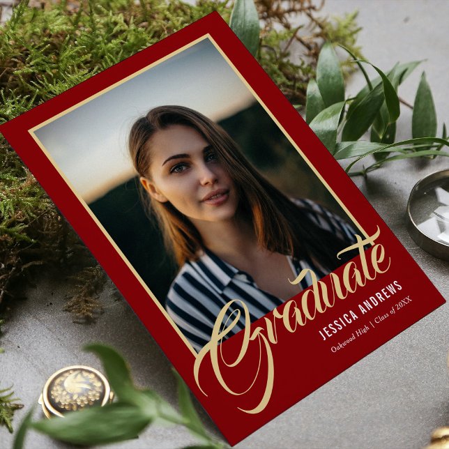 Invitación Foto editable de grado moderno | Graduación (Subido por el creador)