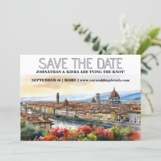 Invitación Foto editable de la acuarela de Florencia