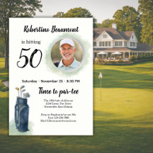 Foto elegante de golf para cumpleaños 50