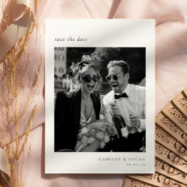 Invitación Foto elegante minimalista Guardar fecha
