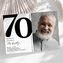 Foto en Blanco y Negro Cumpleaños 70