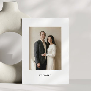 Invitación Foto en blanco y negro minimalista Celebramos nues