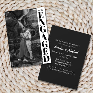 Invitación Foto en blanco y negro minimalista moderna