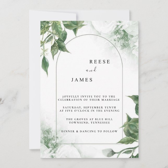 Invitación Foto en línea con matices | Boda mínimo moderno (Anverso)