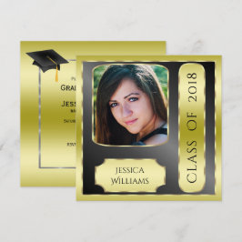 Invitación Foto enmarcada graduación doble cara
