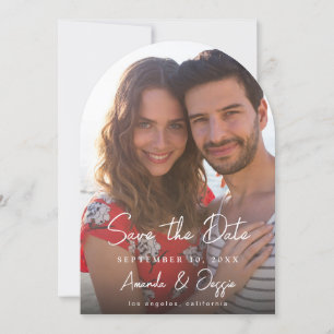 Invitación Foto: escritura a mano vertical Guardar arco de fe