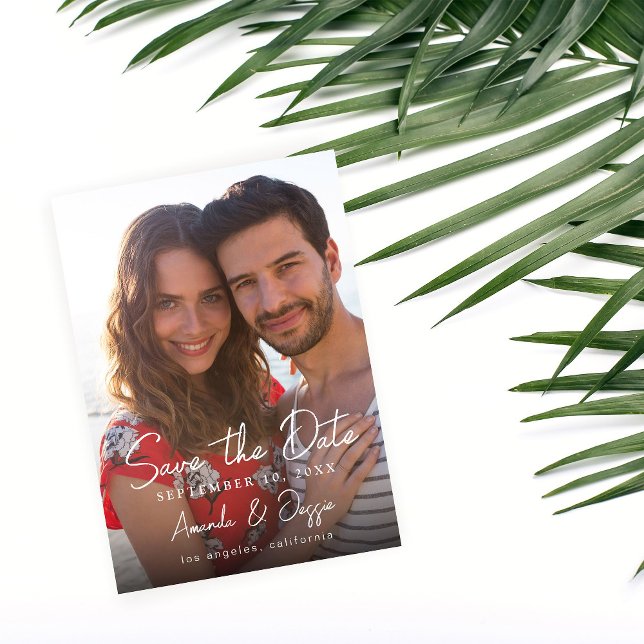 Invitación Foto - Escritura a mano vertical Guardar fecha 3 (Subido por el creador)