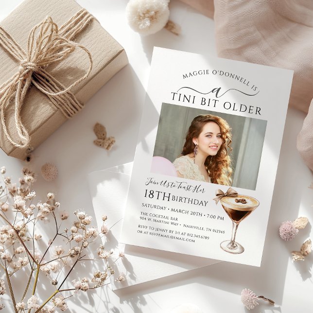 Invitación Foto Espresso Martini de la Fiesta del Cumpleaños  (Subido por el creador)