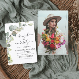 Invitación Foto Eucalyptus de la ducha de novia Brunéi y Bubb