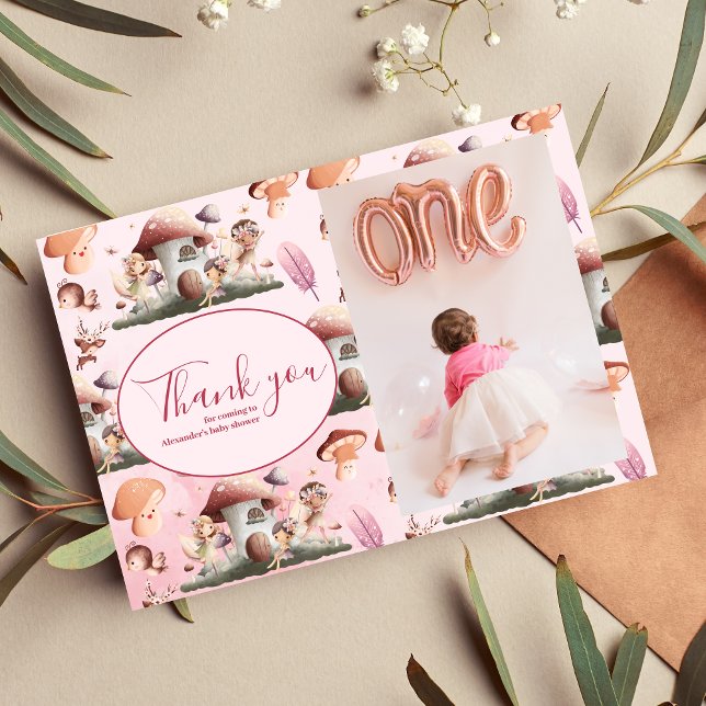 Invitación Foto Fairy First Chica 1er cumpleaños (Subido por el creador)