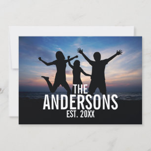 Invitación Foto familiar personalizada con apellido