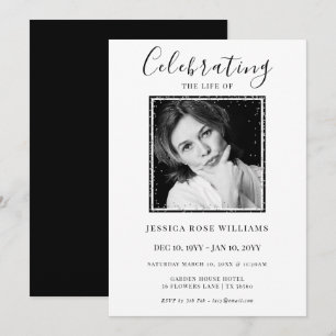 Invitación Foto femenina "Celebrando la vida de"