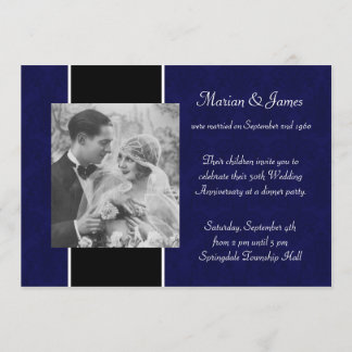 Invitación Foto fiesta de aniversario de bodas número 50