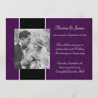 Invitación Foto fiesta de aniversario de bodas número 50