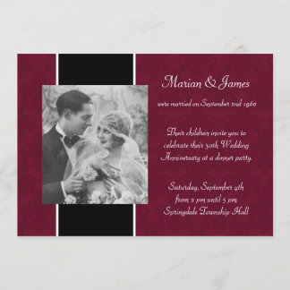 Invitación Foto fiesta de aniversario de bodas número 50