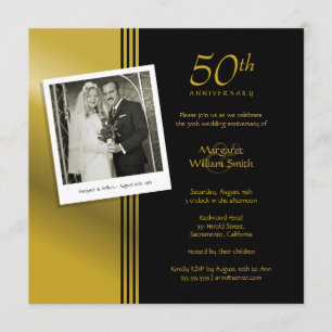 Invitación Foto Fiesta del 50° Aniversario del Boda de Oro
