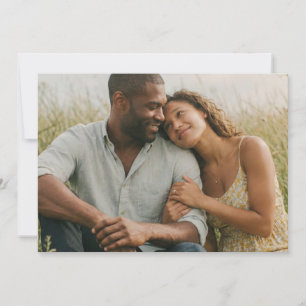 Invitación Foto Floral Beige Cálido