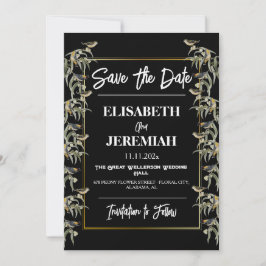 Invitación Foto Floral Classic Wedding Save the Date