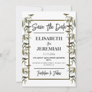 Invitación Foto Floral Classic Wedding Save the Date