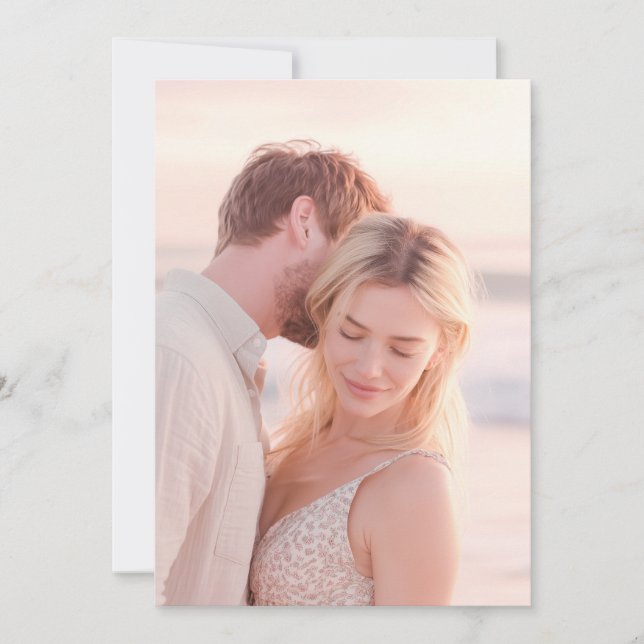 Invitación Foto floral pastel romántica (Anverso)