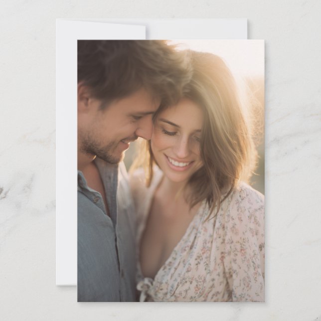 Invitación Foto floral pastel serena (Anverso)