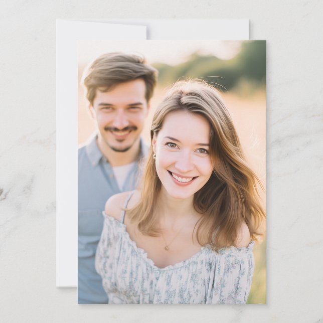 Invitación Foto floral pastel serena (Anverso)