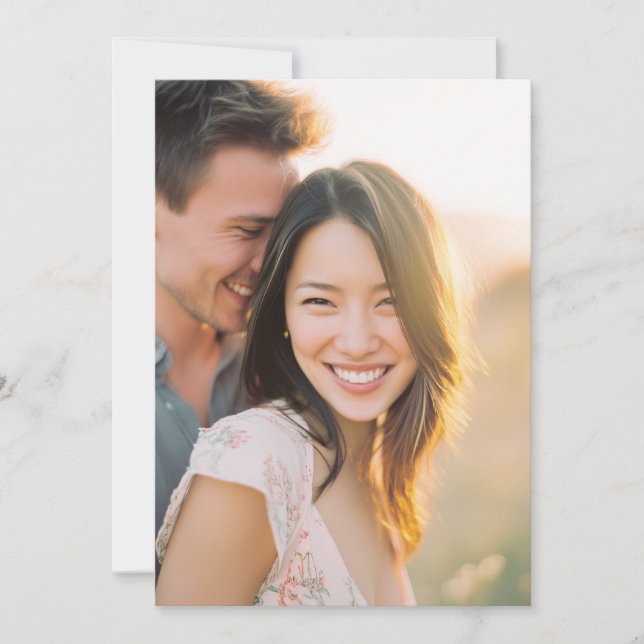 Invitación Foto floral pastel serena (Anverso)